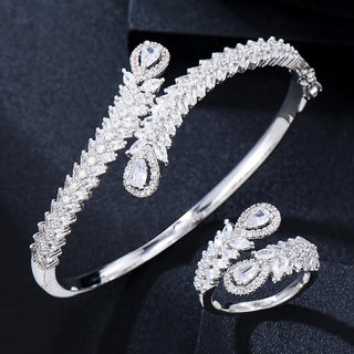 GODKI Luxury Trendy Saudi Arabia Bangle Ring  Jewelry Sets For Women Wedding Party Indian Dubai brincos para as mulheres 2023
