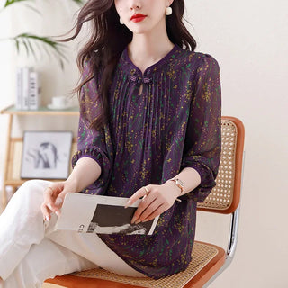 Fashionable Loose Belly Covering Blouse