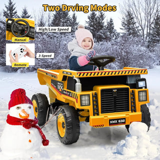 Kids RC 12V Construction Vehicle Toy Truck