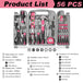 56pcs box pink