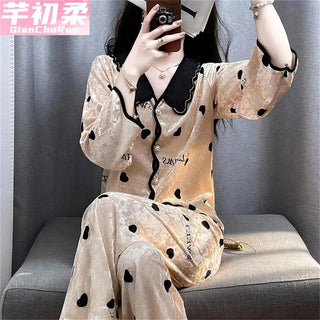 High End Diamond Velvet Pajamas Set - Epictzar Intl.