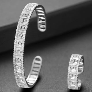 GODKI Luxury Trendy Saudi Arabia Bangle Ring  Jewelry Sets For Women Wedding Party Indian Dubai brincos para as mulheres 2023