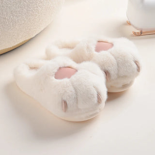 Fuzzy Plush Cute Cat Paw Slipper
