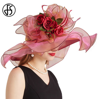 Luxury Brand Organza Fascinator Hats