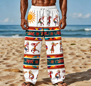 African Men Tribal Print Casual Pants