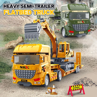 Semi-carrier Trailer Construction Toy Vehicle