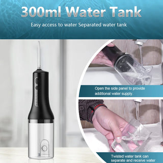 Oral Irrigator Portable Dental Water Flosser USB Charging 4 Nozzles Multiple Modes Suitable for Family Travel Use