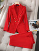 Red Pant Suit