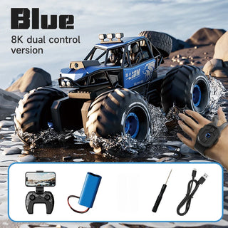 4DRC New Y10 Remote Control Car 2.4G Rc Boat Waterproof Amphibious Stunt Car 4WD All Terrain Truck Toys for Kids Birthday Gifts