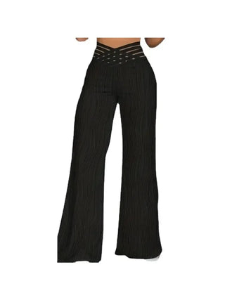 Comfortable Solid Color Flare Pants