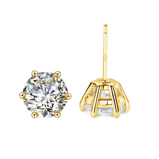 Szjinao 14k Gold Earrings Real Gold Women Luxury AU 585 2 Carat Moissanite Jewelry For Girls Christmas Gift With Certificate Hot