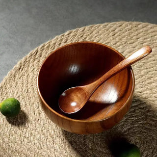 Retro Household Tableware Wooden Bowls