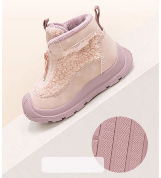 Faux Fur Winter Boots For Girls Thick Warm Teenager Kid's Snow Boots Anti-slippery Outdoor Children's Warm Boots Cotton Shoes