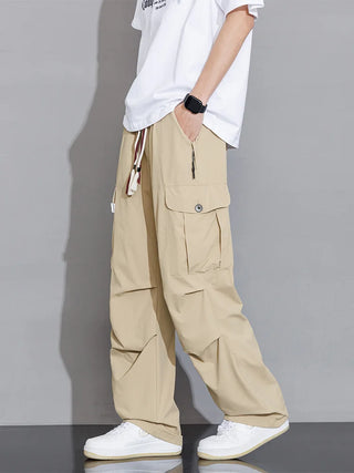 Multi-Pockets Ice Silk Cooling Pants