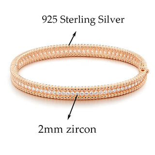 Onnelik All Moissanite Diamond Bangle with GRA 925 Sterling Silver Plate 18K Gold for Women Wedding Party Gifts Fine Jewelry