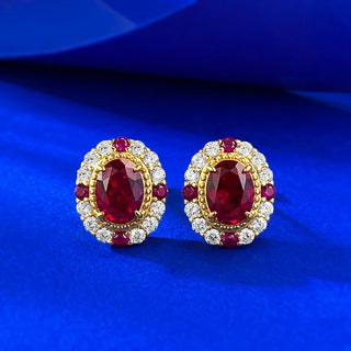 Diamond Gemstone Vintage Ear Studs Earrings
