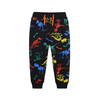 Colorful Dinosaur Print Soft Sports Sweatpants