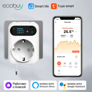 Smart Voice Control Thermostat Plug Outlet
