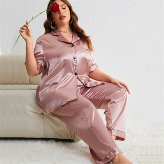 Women Silk Personalized Pajamas Set