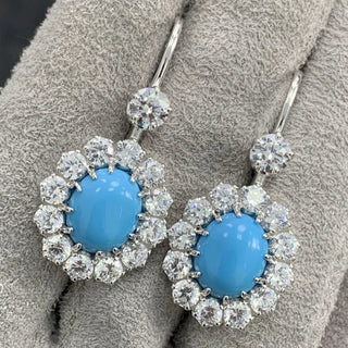 High Carbon Diamond Gemstone Drop Earrings - Epictzar Intl.