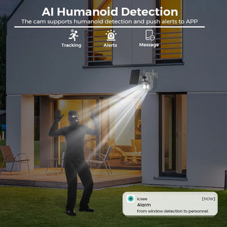 4K 8MP WiFi Solar Camera Outdoor Battery WiFi IP Camera Dual Lens Wireless Surveillance Camera iCsee APP Security Protection