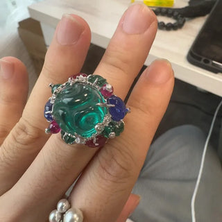 Vintage Gemstone Engagement Cocktail Ring