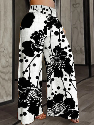 Elastic High Waist Loose Fit Pants