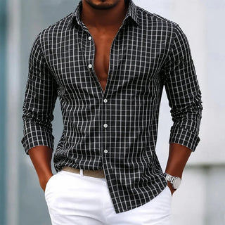 Breathable Classic Plaid Long Sleeve Shirt