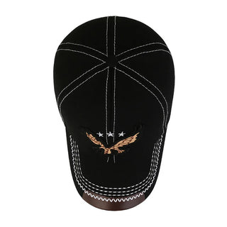 Eagle Embroidered Baseball Cap - Vibrant Fashionable Design with Sunshade Brim, Casual Comfortable Sports Cap for Outdoor Activi