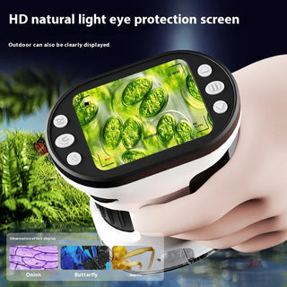 Kids Microscope Biological Kit 1000x Magnifier 200 Megapixels with LED Photo Video Function Educational Toy Science for Children