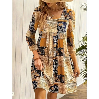Plus Size 1XL-5XL New Women's Summer Fashion New Elegant Round Neck Printed Short Sleeve T-shirt