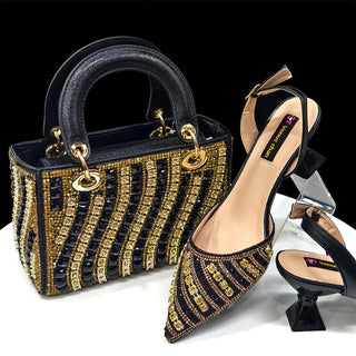 Italian Pointed Toe Fashion Shoes & Bag Set