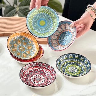 Creative 6-Piece Bohemian Ceramic Plates