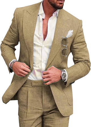 Luxury Brand Linen Business Suit