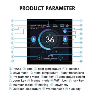 Smart Thermostat Humidity Temperature Controller
