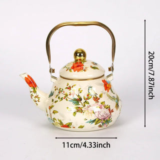 Vintage Enamelware Kettle Classic Enamel Teapot - Epictzar Intl.