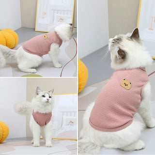 Pet Crew Neck Sleeveless T-shirt