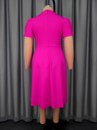 Belted Waist Church Midi Dress