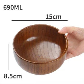 Retro Household Tableware Wooden Bowls