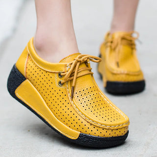 Genuine Leather Comfortable Wedge Shoes