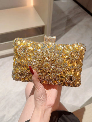 Rhinestone Beaded Clutch Party Purse