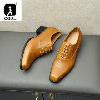 Business Men Square Toe Leather Shoes