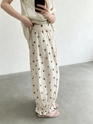 Elastic Waist Vintage Wide Leg Pants