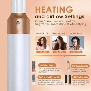 Comb Curler Hair Dryer Styling Tool