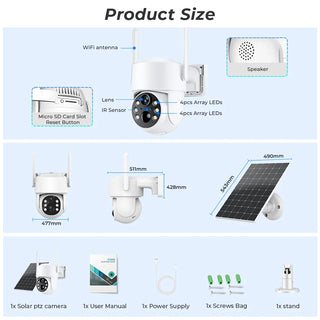 Wireless Outdoor WiFi Solar Surveillance Camera