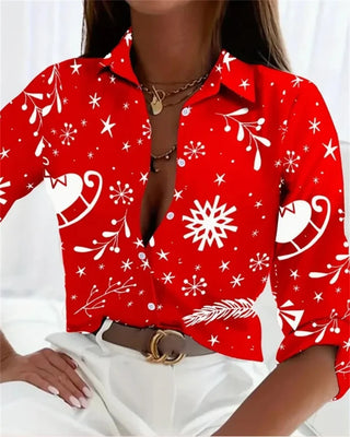 Comfortable Ladies Long Sleeve Party Blouses