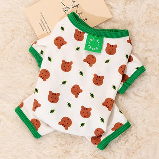 Striped Print Pet Dog Jumpsuits
