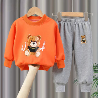 Bear Printed Loose Cartoon Outfits