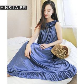 Women's Satin Faux Silk Nightgown