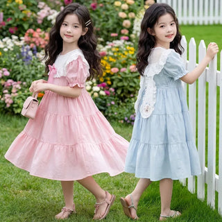 Princess Lace Flower Trim Cake Dress